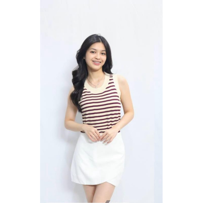 Atasan T Tank Top Wanita Import Premium / Tank Top Knit Import / Tanktop Rajut Wanita / Tank Top Tur