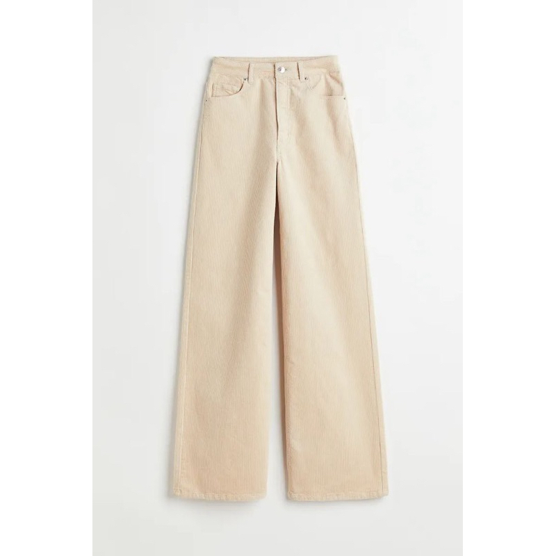 Cream Curduroy Pants Unisex
