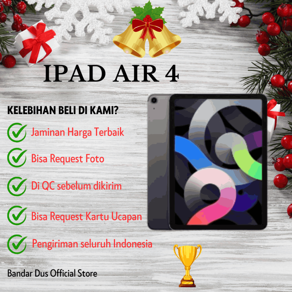 iPad Air 4  64GB 256GB Wifi Cellular Second Original Fullset - BD