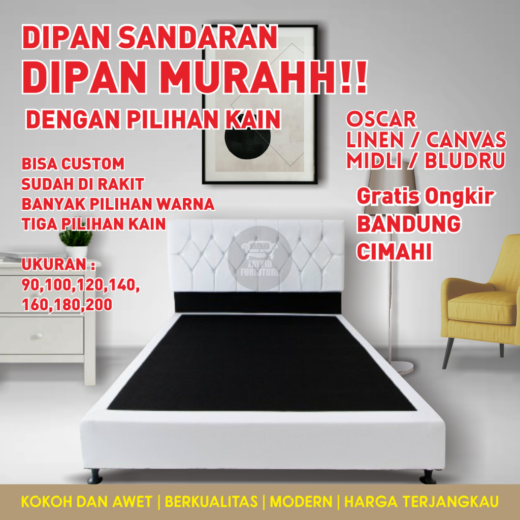 Divan | Dipan | Tempat Tidur Minimalis | Dipan Sandaran | 90 x200 | 100 x 200 | 120 x 200 | 140 x 20