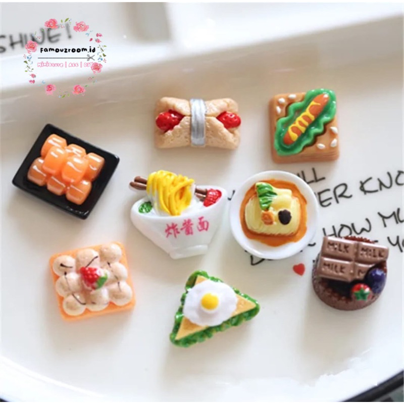 Miniatur Kue Coklat skala 1:12 - Miniatur Sandwich - Miniatur Kue Tart - Miniatur Mantao - Pudding -