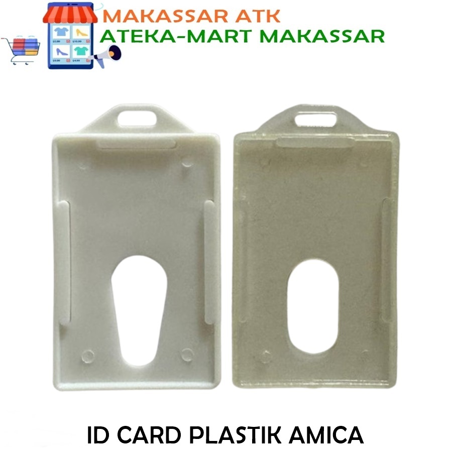 

[1 PCS] ID CARD PLASTIK PUTIH SUSU - PUTIH TRANSPARANT TANDA PENGENAL