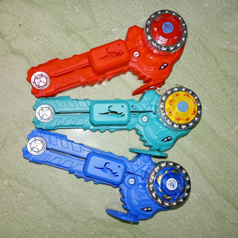 Gangsing Anak Motif Dino Hiu / Gangsing Nyala / Gangsing Lampu