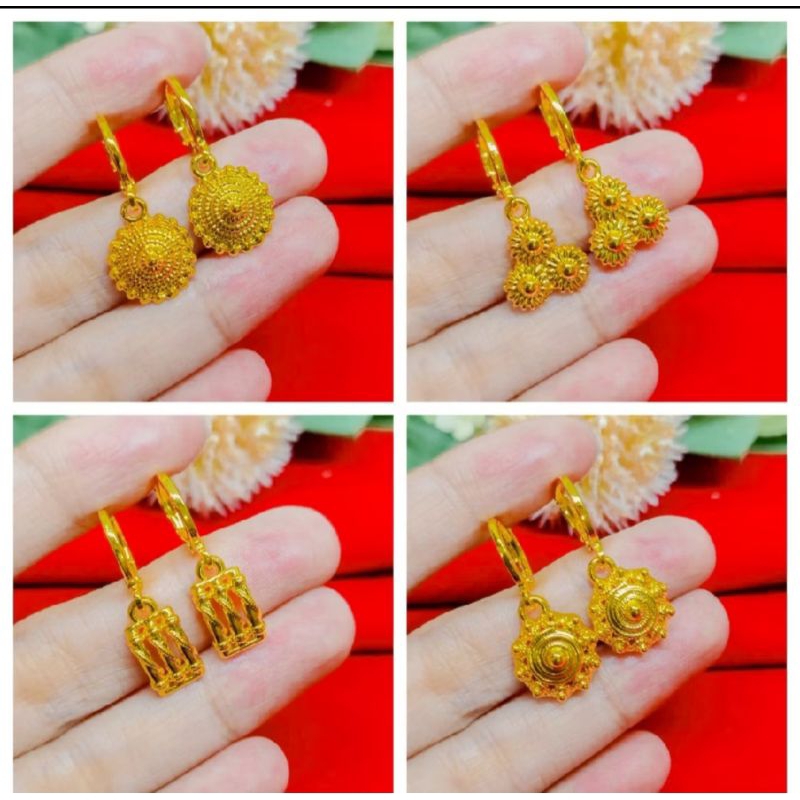 ANTING WANITA FASHION BANGKOK KENDARI LAPIS EMAS 24K
