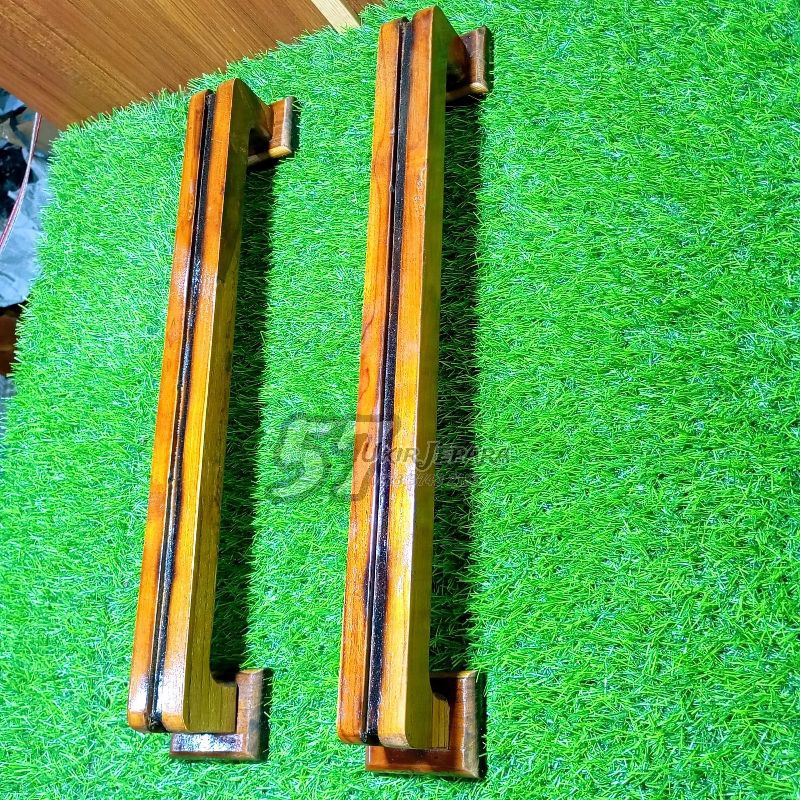 Handle Pintu Rumah - Tarikan Pintu - Gagang Pintu Minimalis Bahan Kayu Jati