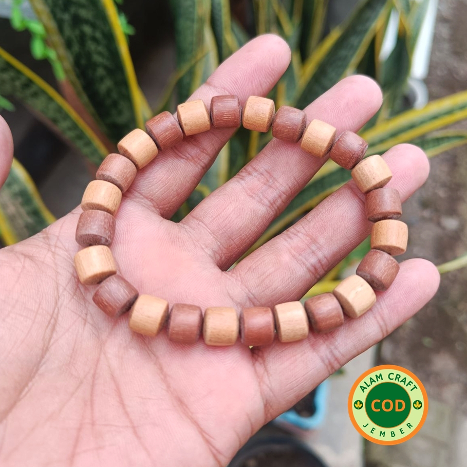 Gelang Kayu Cendana Kayu Stigi Tabung