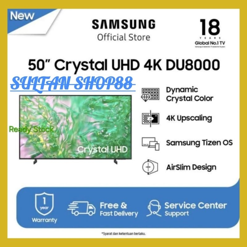 SAMSUNG 50DU8000 50 INCH CRYSTAL UHD 4K SMART TV I SAMSUNG SMART TV UA50DU8000 CRYSTAL UHD 4K