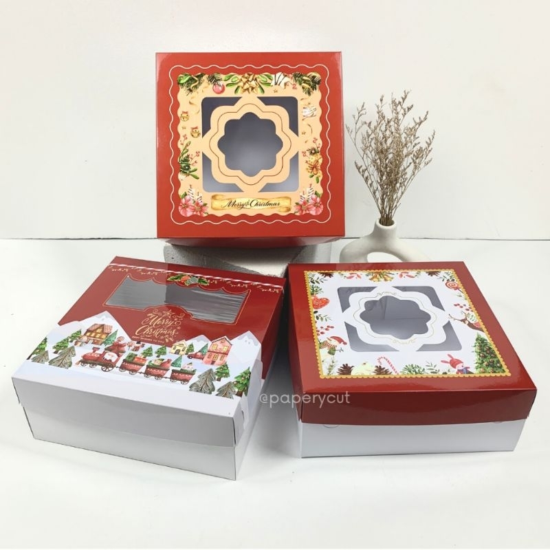 

Box Packaging Toples Kue Natal Size 25 x 25 x 10 cm
