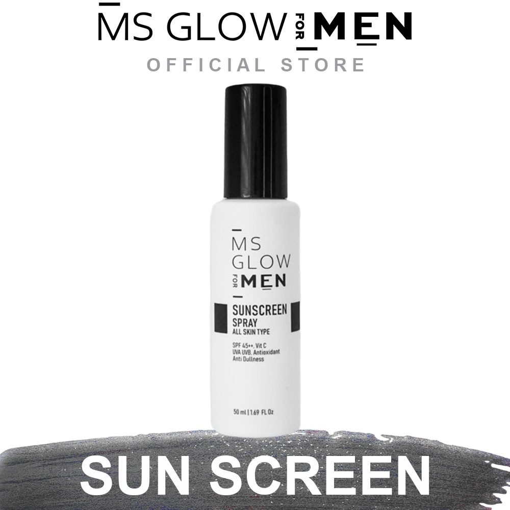 MSGLOW SUN SCREEN SPRAY FOR MEN SUNBLOCK PRIA SUNBLOCK WAJAH