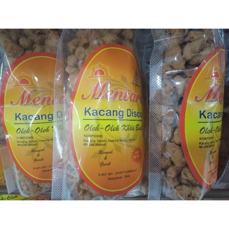 

KACANG DISKO MENTARI ORIGINAL 200GR KEMASAN PLASTIK FREE BUBBLEWRAP