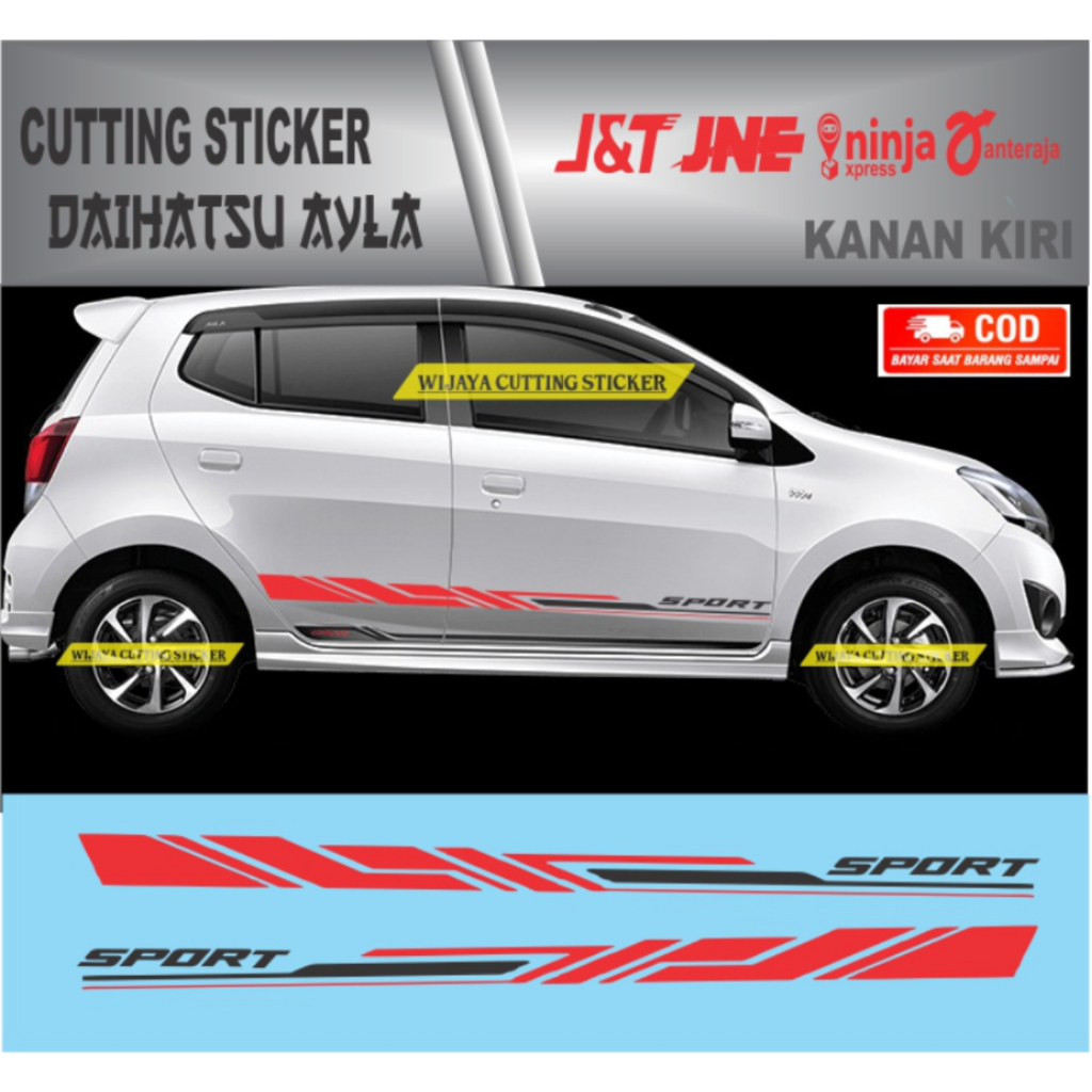 stiker cutting variasi body mobil Daihatsu Ayla