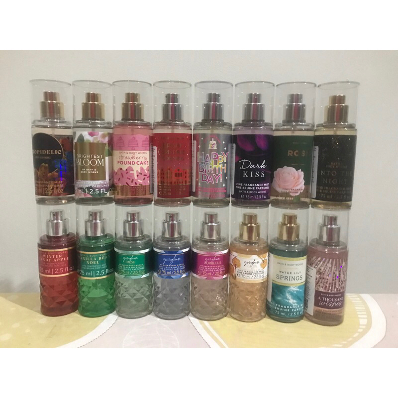 Bath And Body Works Body Mist Travel Size / BBW Mist Travel
