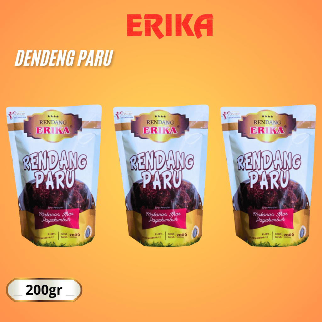 

ERIKA - 3 Pcs Rendang Paru 200gr Khas Minang