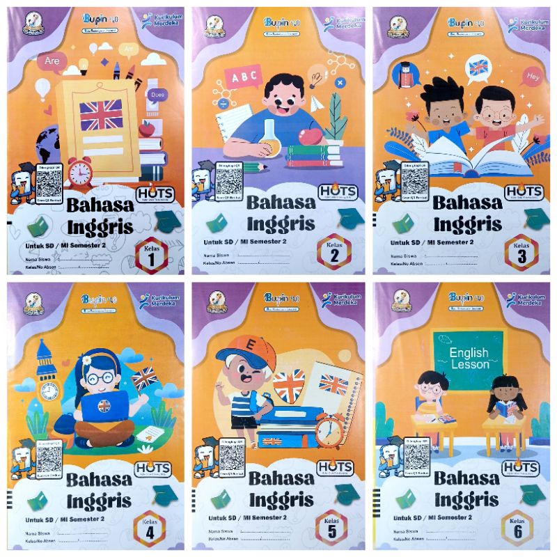 BUKU LKS BUPIN SD MI BAHASA INGGRIS KELAS 1 2 3 4 5 6 SEMESTER 2 GENAP TA.2024/2025 KURIKULUM MERDEK