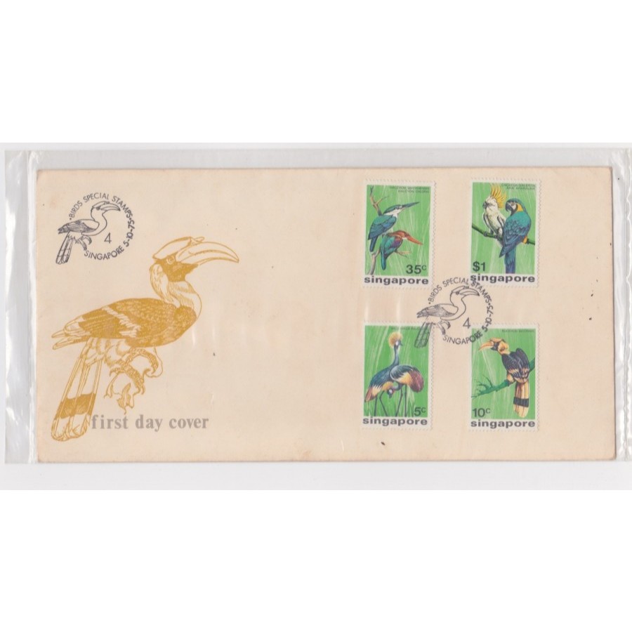 

Sampul hari pertama SHP First day cover FDC perangko Singapore Burung