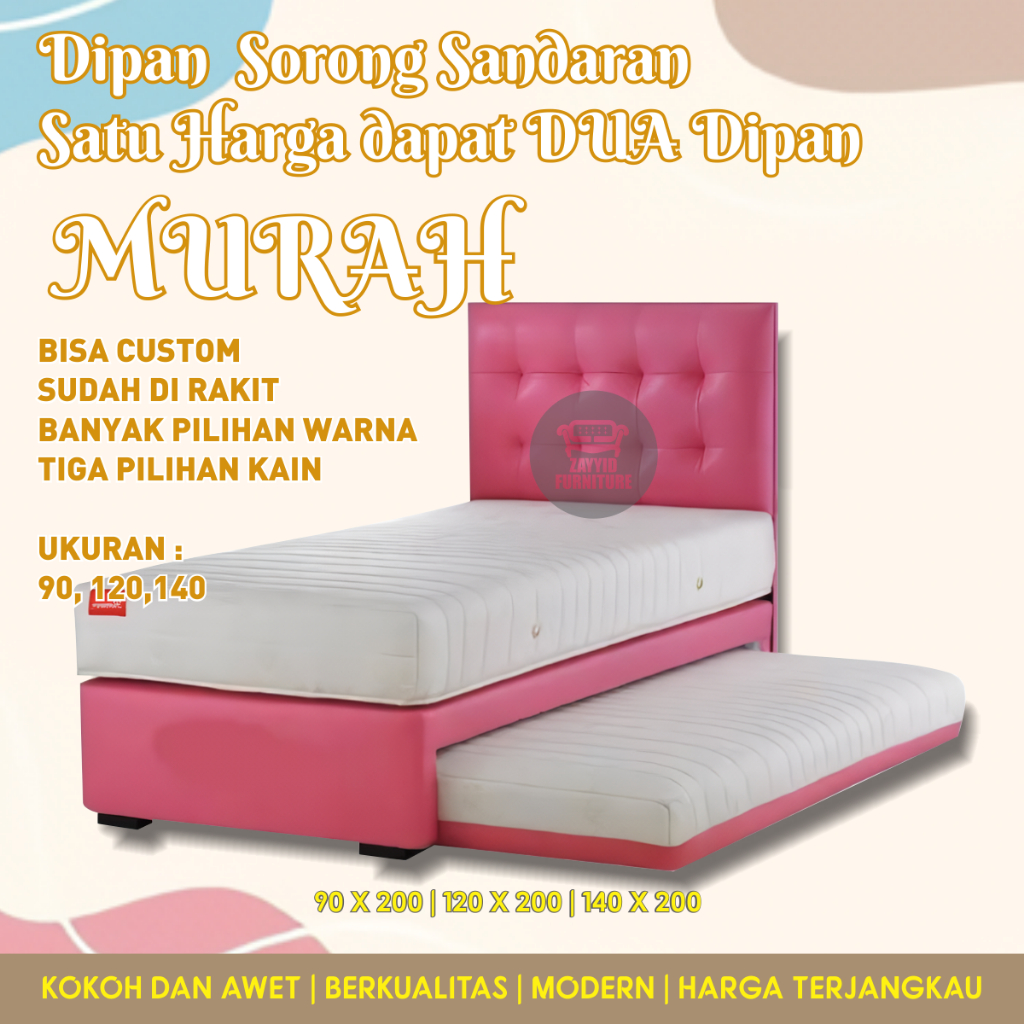 Divan | Dipan | Tempat Tidur Minimalis | Sandaran | Dipan Sorong | 90 x200 | 100 x 200 | 120 x 200 |