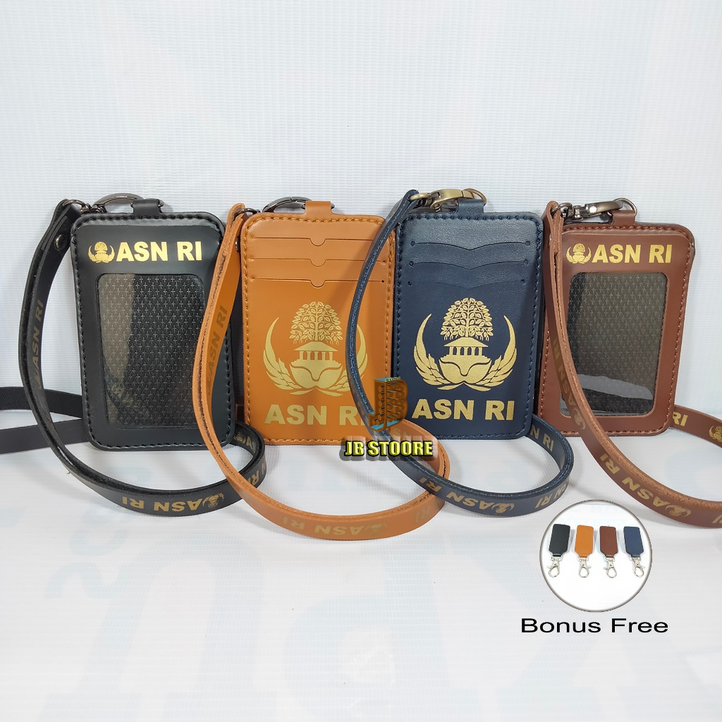 Tempat Id Card ASN KORPRI Kulit / Id Card Holder Asn Pns Gantung / name tag asn pns korpri