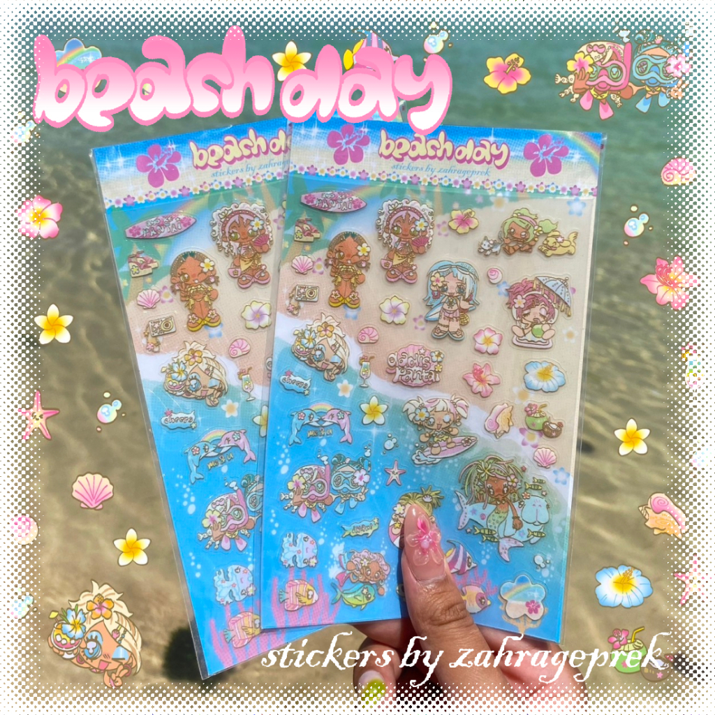 

beach day sticker sheet by zahrageprek