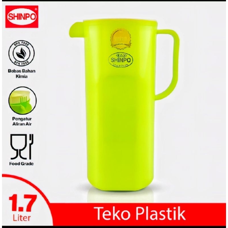 Eskan Tebal SHINPO Tempat Air Minum Mineral,Shinpo Ciret Teko Pitcher Plastik