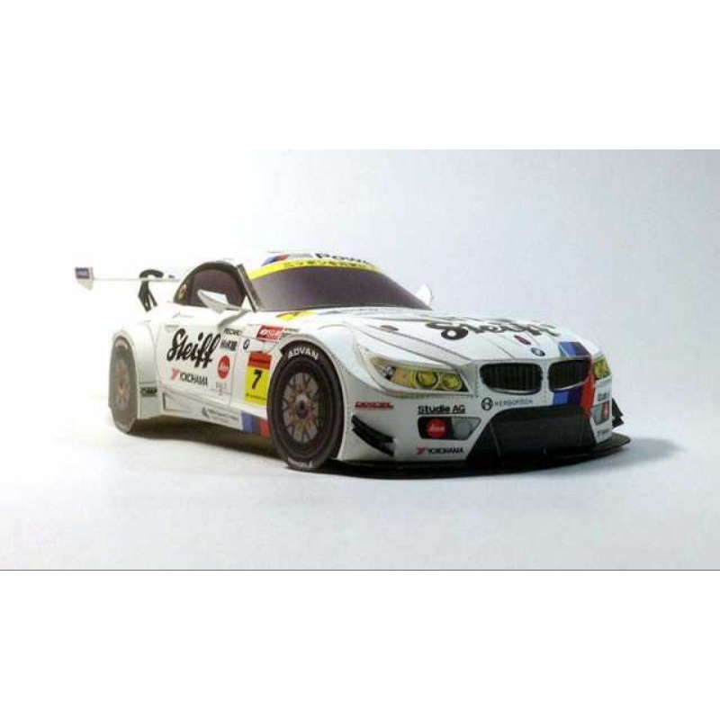 Lembaran pola papercraft mobil BMW Z4 GT3 (3PZ-F2)