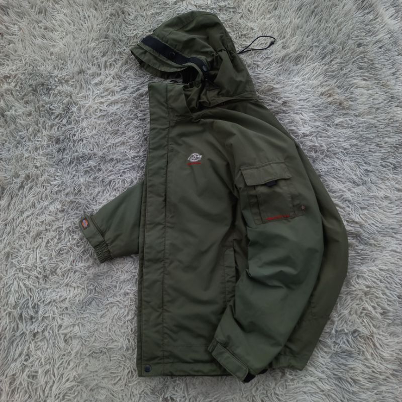 Jaket Outdoor Dickies ECWCS Army Khaki Rare Colour Gorpcore side pocket