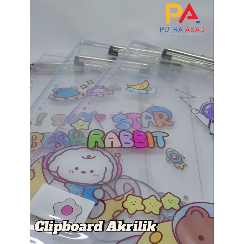 

Clip Board Ujian F4 Transparan Papan Ujian Papan Jalan Akrilik Tebal Lucu Aesthetic