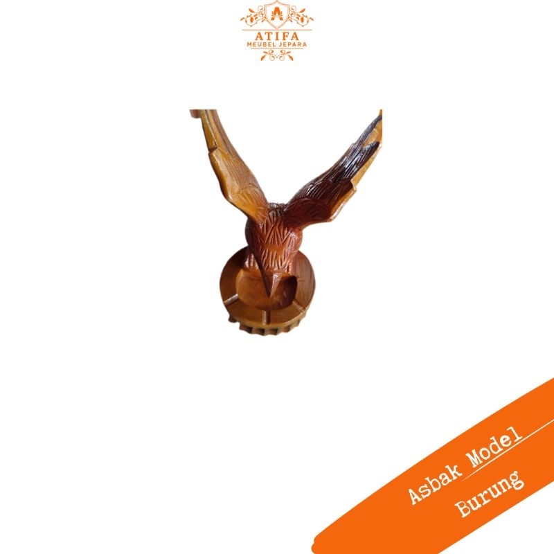 asbak kayu jati/asbak Motif Burung/asbak aesthetic
