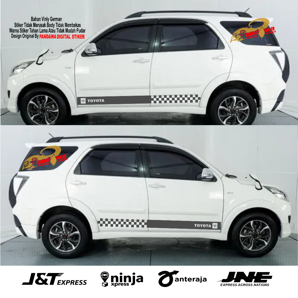 promo stiker toyota rush sticker mobil striping list body bawah pintu stiker toyota rush