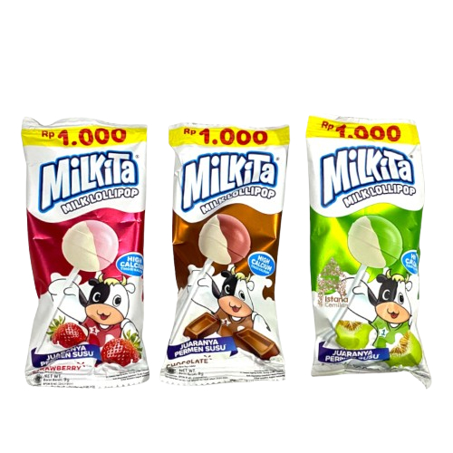 

Milkita Milk Lollipop 1 Renceng (Isi 10Pcs Rasa Coklat, Melon, Stroberi)