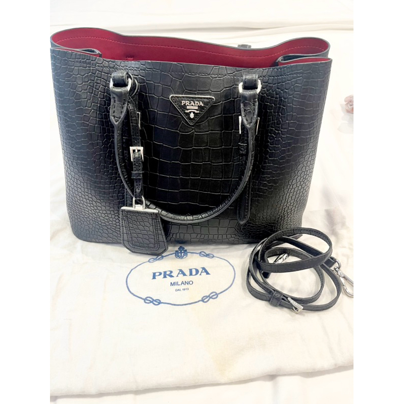 PL Tas PRADA Croco Like Ori // Tas Branded