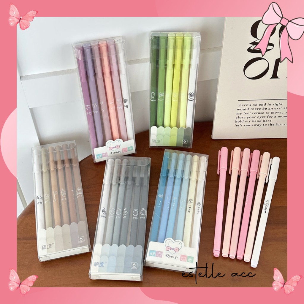 

Pulpen Gel Set Isi 6 Pcs / Pulpen Sekolah Set 6 Pcs / Pulpen Warna Gel Set Isi 6 Pcs