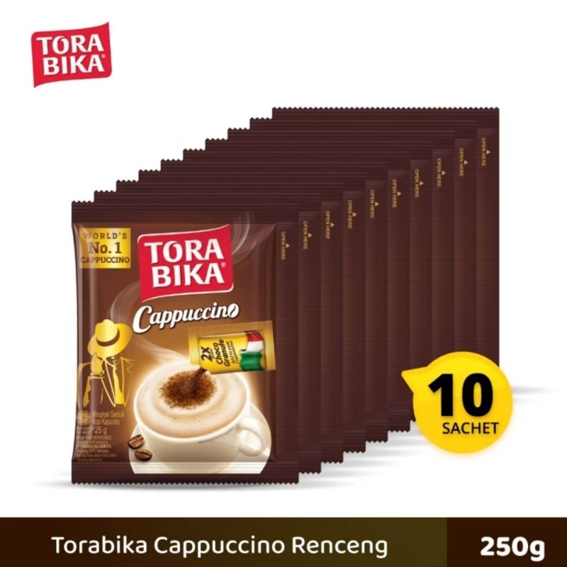 

Torabika Cappucino 25gr - 1 renceng isi 10 sachet