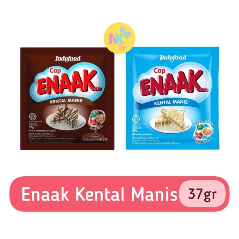 

Enaak Kental Manis Sachet 37gr - 1 pak isi 6 sachet