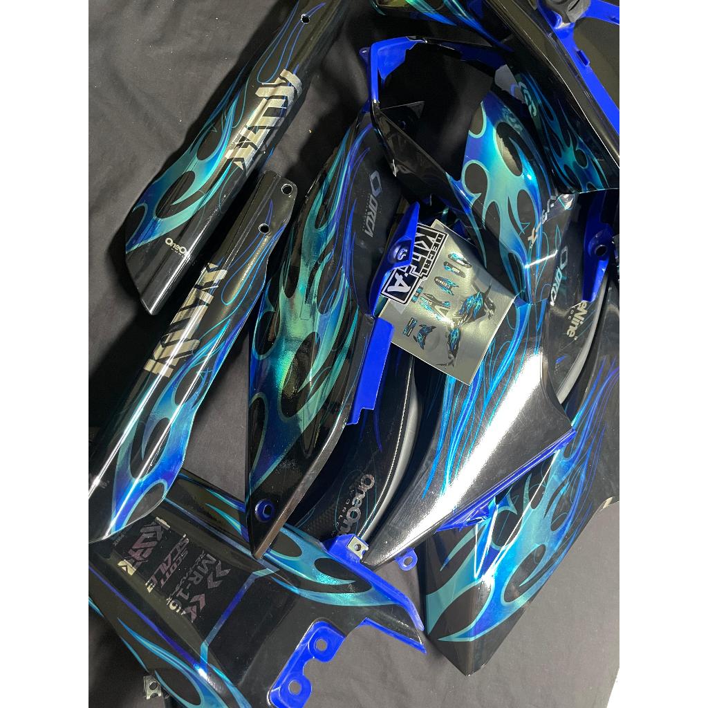 Decal sticker WR 155 Motif FULL hologram ORNAMEN BIRU D-C8-096