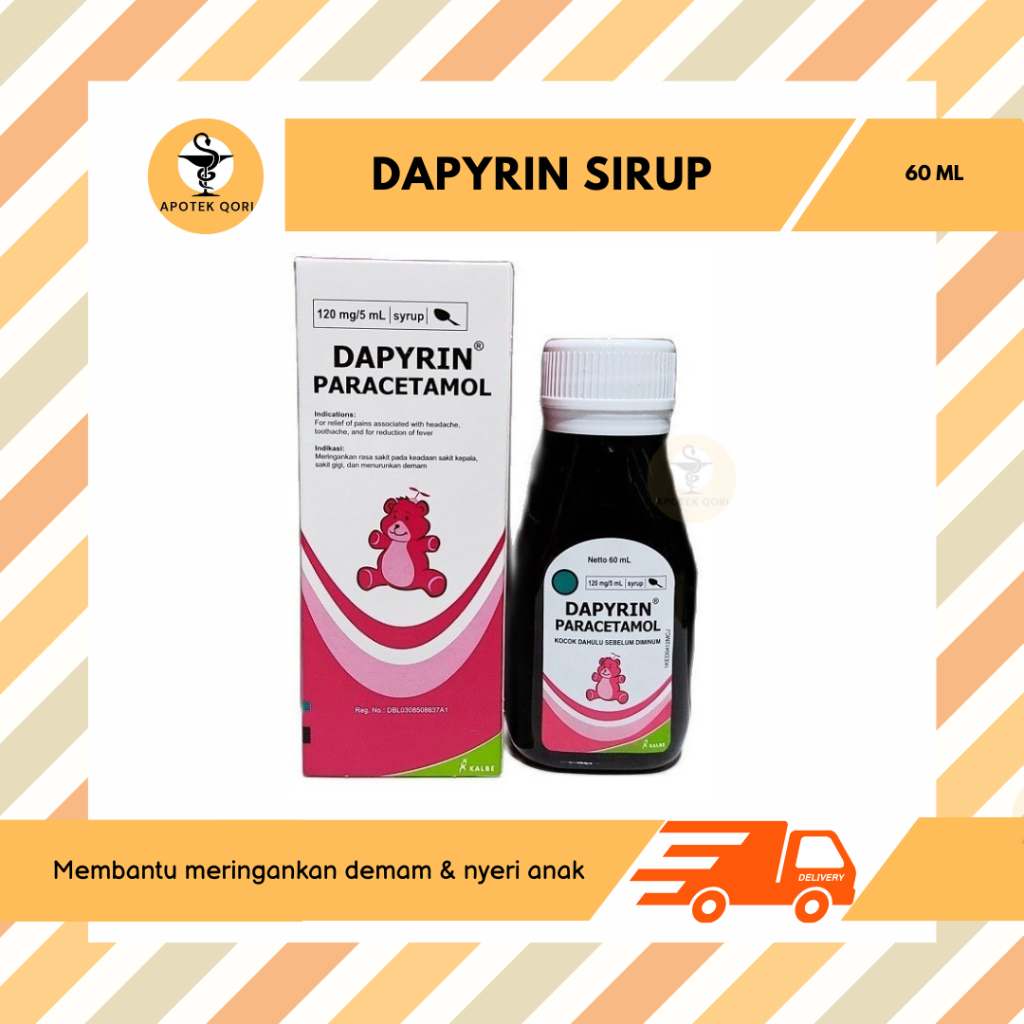 DAPYRIN SIRUP 60 ML/PARACETAMOL SIRUP DEMAM ANAK