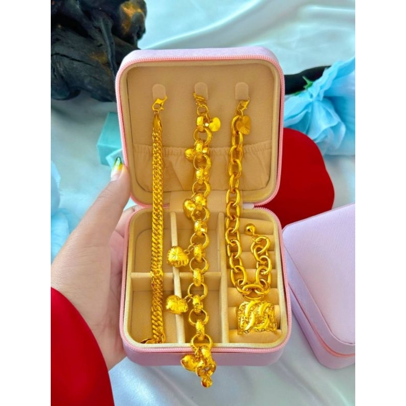 satu set /perhiasan gelang mas Bangkok lapis emas 24k/99% mirip emas asli