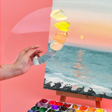 

Palet Lukis Akrilik 20*30cm Transparent Acrylic Palette Palet Bening Akrilik Makeup Painting Nail