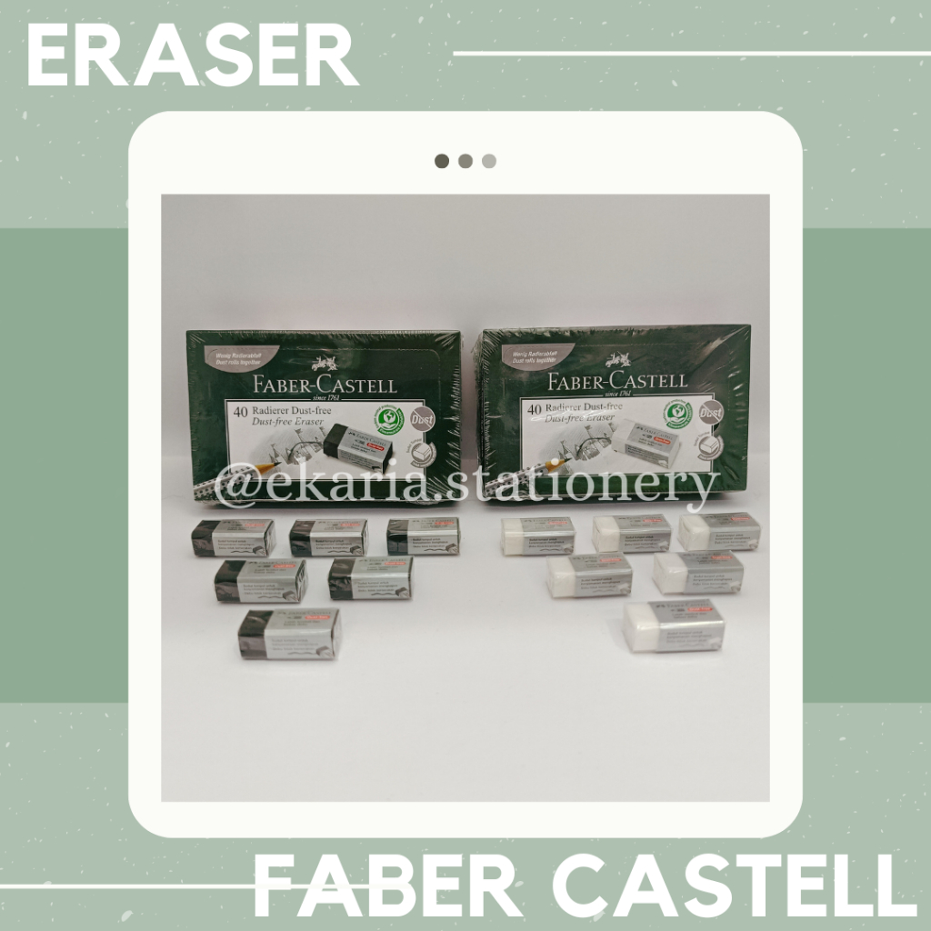 

1 PCS | 6 PCS LEBIH MURAH | PENGHAPUS FABER-CASTELL | STIP FABER-CASTELL | PENGHAPUS FC | PENGHAPUS TIDAK BERSERAKAN | EKARIA STATIONERY