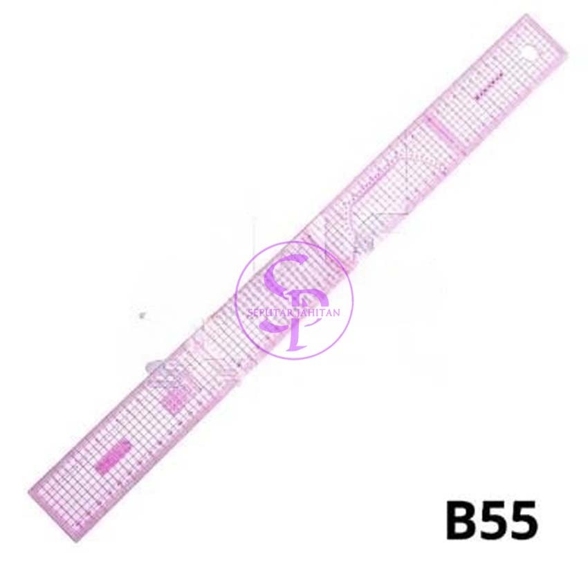 

B55 Penggaris Jahit Pola Mika Lentur Skala Quilting Metric