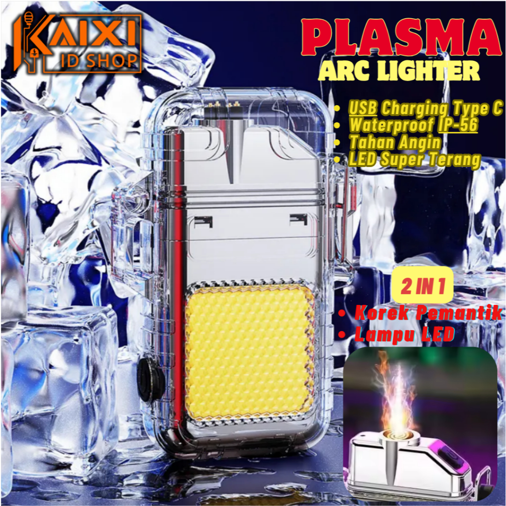 Elektrik  USB  Type C LED 3 Mode Lampu Senter Mini Tahan Air Pemantik Rokok Anti Angin Untuk Camping