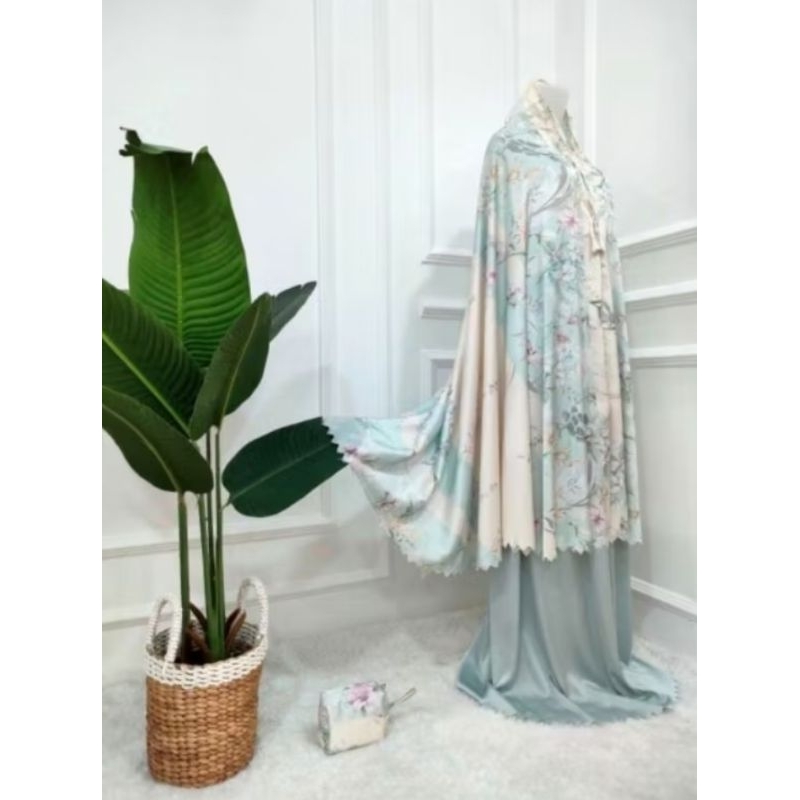 Mukena Armani Silk Laser Cut (Bawahan Polos)