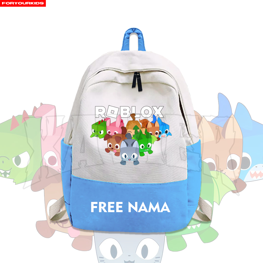 TAS RANSEL ANAK TAS SEKOLAH ANAK MOTIF PET SIMULATOR X ROBLOX FREE CETAK