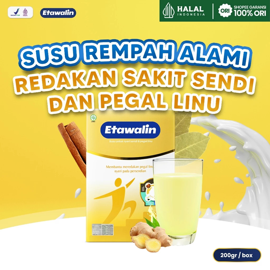 

ETAWALIN - Susu Kambing Etawa Asli Atasi Asam Urat Pengapuran Tulang Dan Sendi 220gr