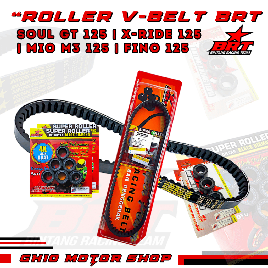VANBELT BRT SOUL GT 125 V BELT & ROLLER BRT SOUL GT 125 MIO M3 MIO S MIO Z X RIDE 125 VANBELT & ROLL