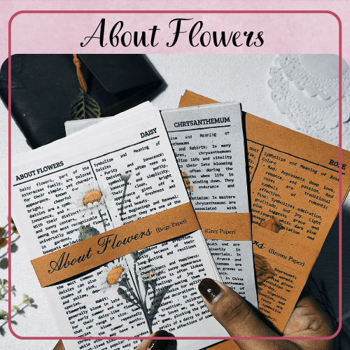 

[10 LEMBAR] About Flowers paper vintage / kertas scrapbook / kertas journaling / botanical paper