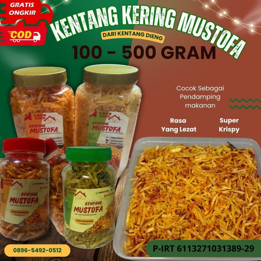 

Kentang Serut Kering 100 - 500 gram I Termurah I Full Kentang I Kentang Asli Dieng