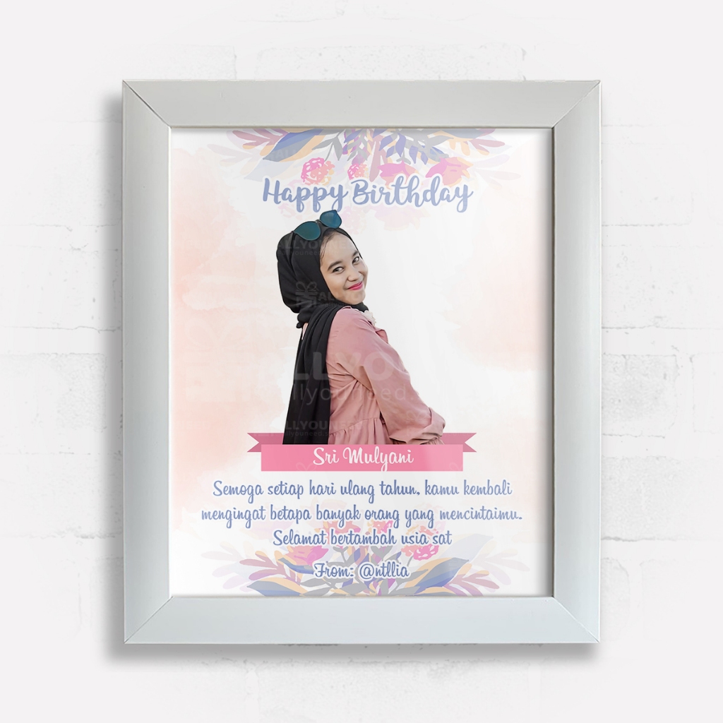 

Allyouneed - Hadiah Wedding Couple Pernikahan Bermanfaat Lavender Pink Watercolor