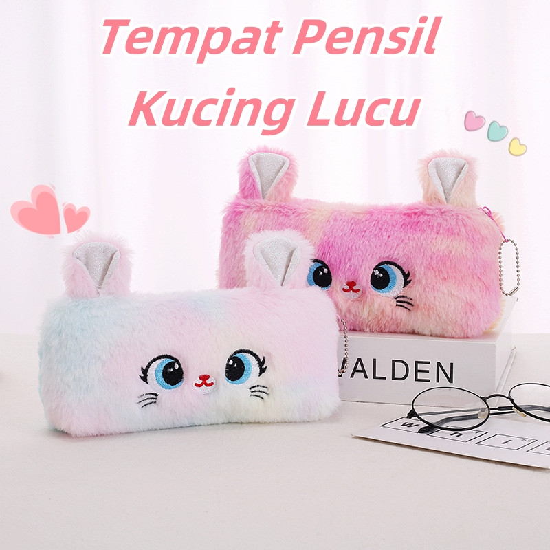 

tempat pensil Anak Kucing / tempat pensil / Tempat Pensil Multifungsi / alat tulis siswa pria dan wanita / tempat pensil siswa / tas penyimpanan kartun berkapasitas besar / tempat pensil hewan / Tempat Pensil Merah Muda