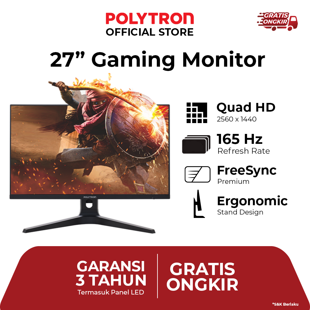 Polytron Gaming Monitor 27 Inch  Quad HD (2K) - PMD 27IQ9931