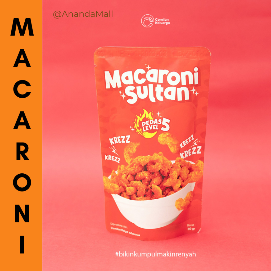 

Macaroni Sultan Pedas 50gr – Camilan Sultan, Rasa Sultan! - Original